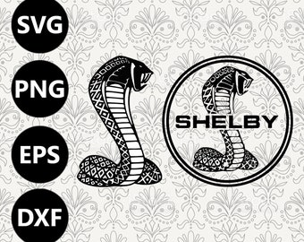 Ford Shelby Logo Silhouette Clipart vector svg file for cutting with Cricut
