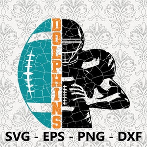 Delfine Distressed Half Hand svg, eps, png, dxf, pdf, überlagerte Datei, bereit für Silhouette Cricut und Sublimation, SVG-Dateien