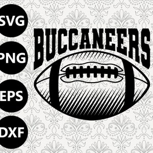 Buccaneers Football Shading Silhouette Team Clipart Vektor svg Datei zum Schneiden mit Cricut, Sublimation Png und Svg für Shirts