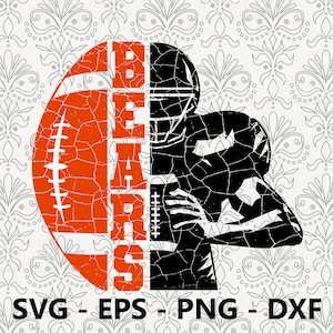 Bears Distressed Half Hand svg, eps, png, dxf, pdf, arquivo em camadas, pronto para silhueta cricut e sublimação, arquivos Svg