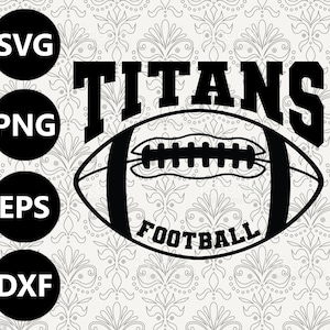 Titans Football Silhouette Team Clipart vector svg file for cutting with Cricut, Sublimation Png and Svg for Shirts, Vinyl Cut File