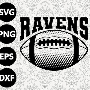 Ravens Football Shading Silhouette Team Clipart Vektor svg Datei zum Schneiden mit Cricut, Sublimation Png und Svg für Shirts