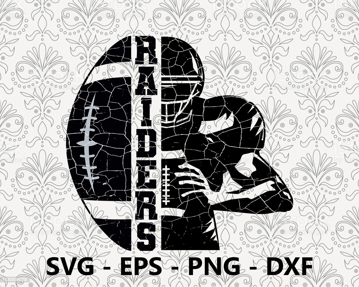 Raiders Distressed Half Hand svg, eps, png, dxf, pdf, layered file, Ready For Silhouette Cricut and Sublimation, Svg Files