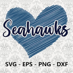 Seahawks Football Love svg, eps, png, dxf, pdf, layered file, Ready For Silhouette Cricut and Sublimation, Svg Files