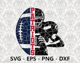 Patriots Distressed Half Hand svg, eps, png, dxf, pdf, layered file, Ready For Silhouette Cricut and Sublimation, Svg Files