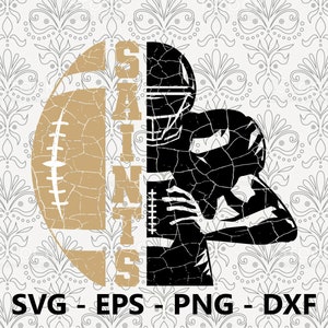 Saints Distressed Half Hand svg, eps, png, dxf, pdf, fichier en couches, Ready For Silhouette Cricut and Sublimation, Svg Files