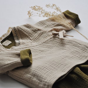 Newborn Girl Boy Kimono Muslin Set Long Sleeve Wrap Muslin - Etsy