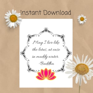 Lotus Flower Wall Art Print