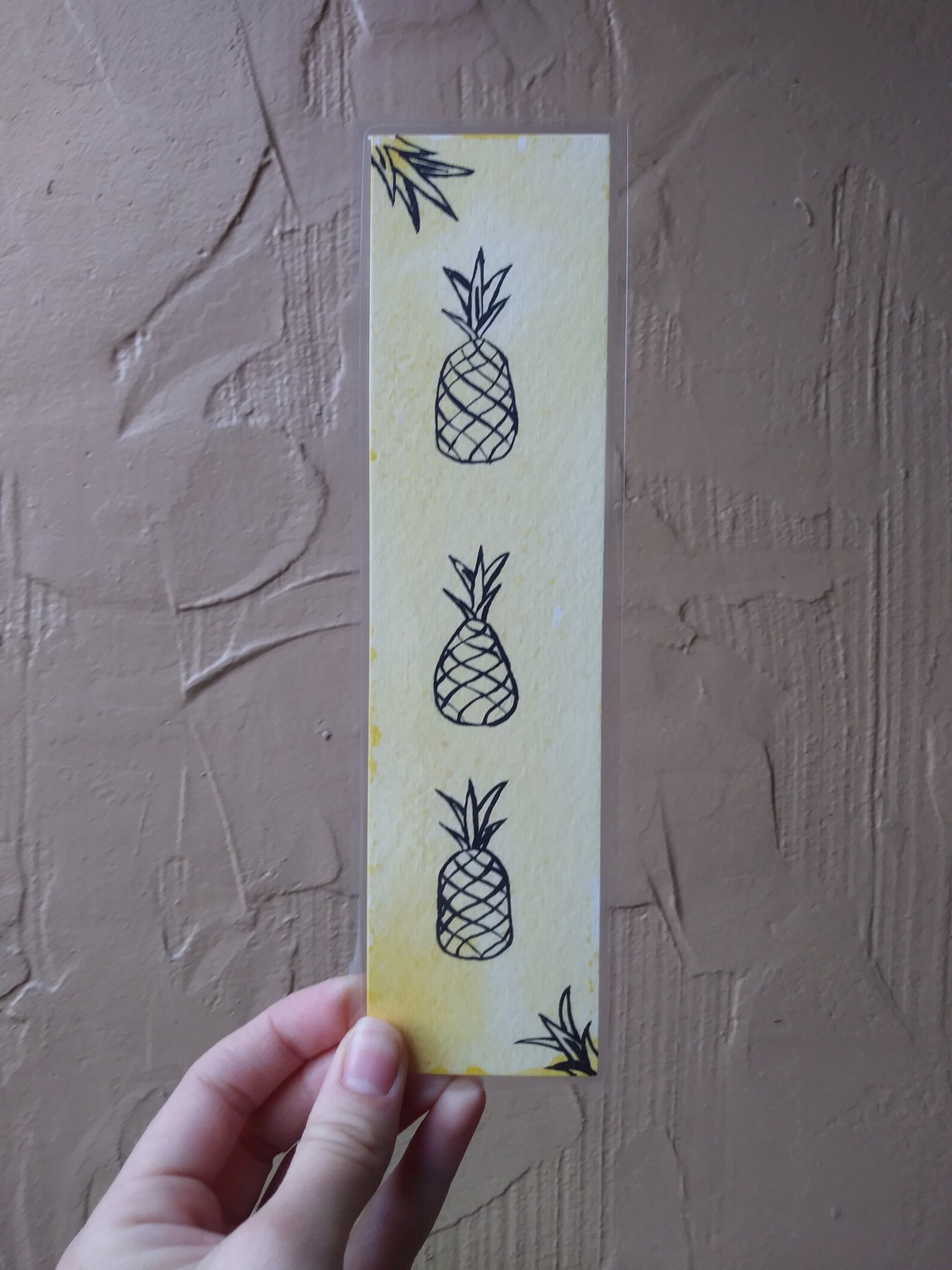 Cool Pineapple Bookmark Watercolor Pineapple bookmark Hand | Etsy