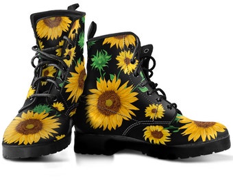 sunflower combat boots