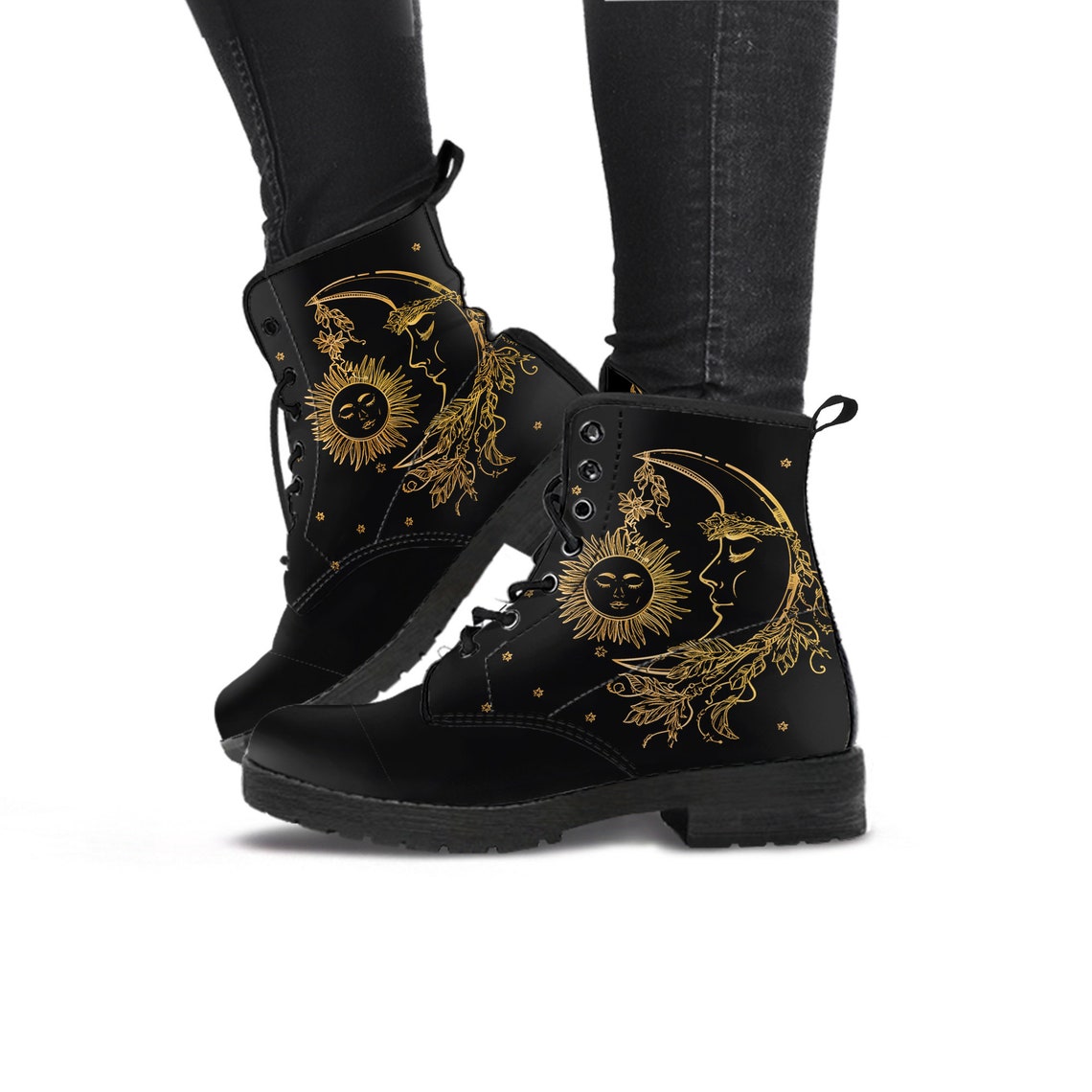 Mosaic Sun and Moon Women's Leather Boots