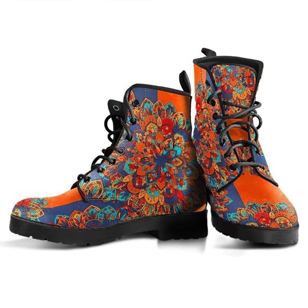 Mandala Flowers Women's Leather Boots main image 0