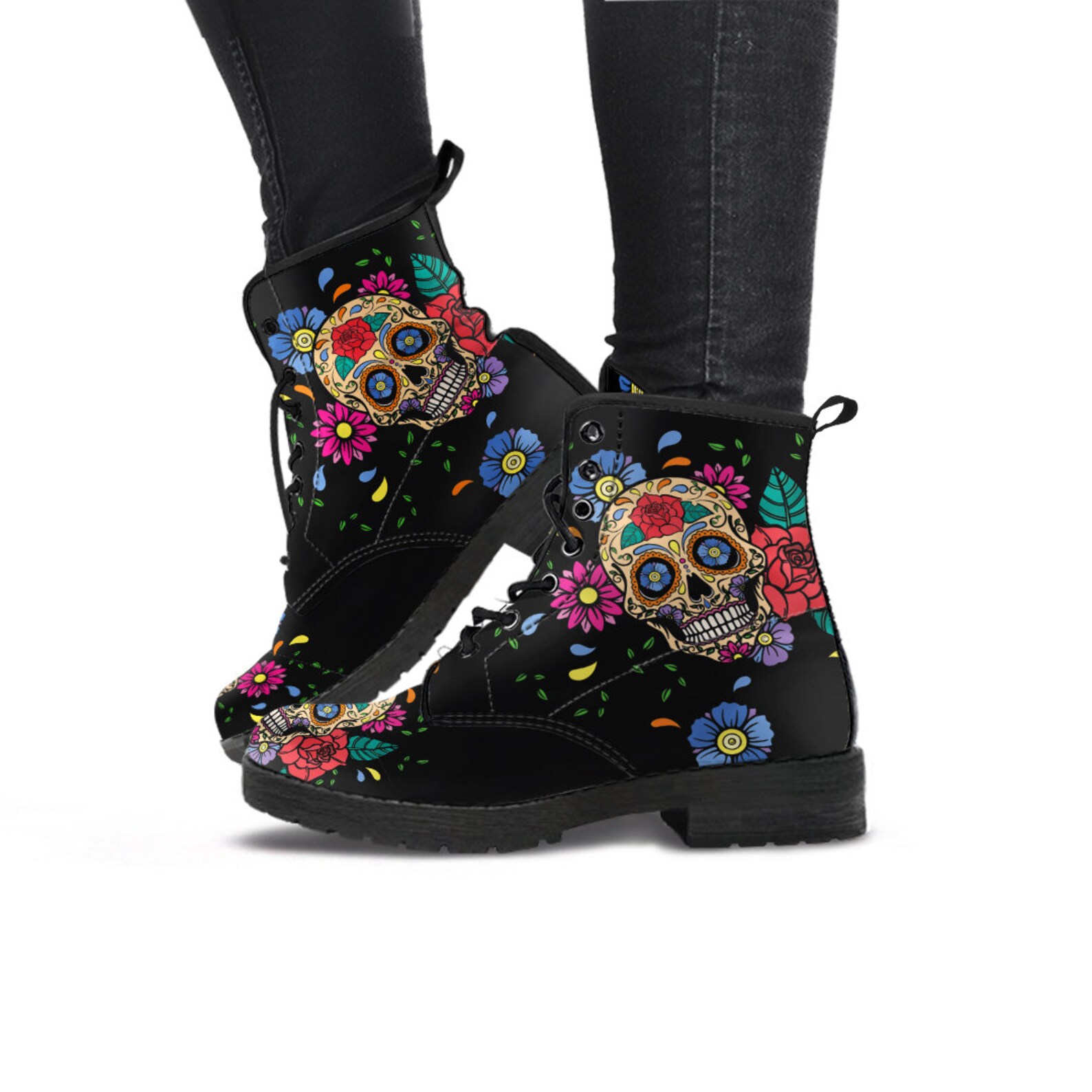 womens skull boots uk