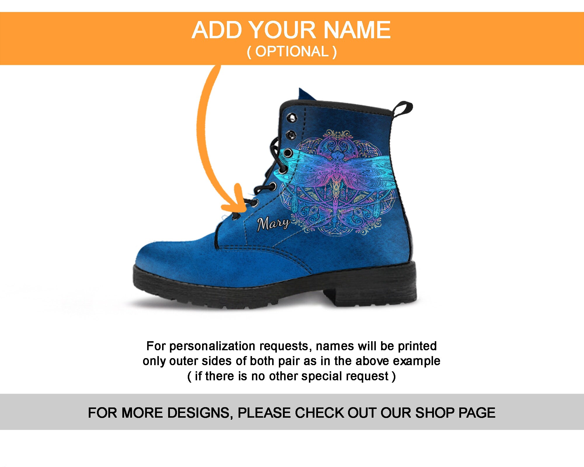 TieDye Dragonfly 3 Handcrafted Boots