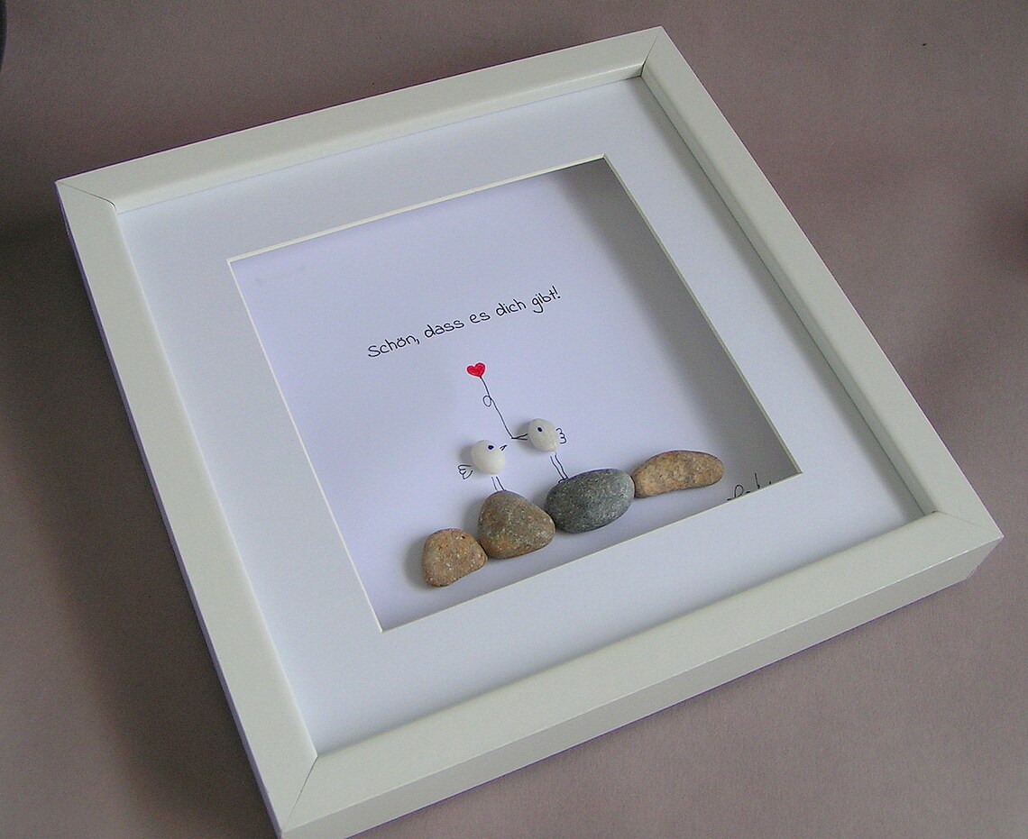 Steinbild Schön dass es dich gibt Geschenk für Etsy