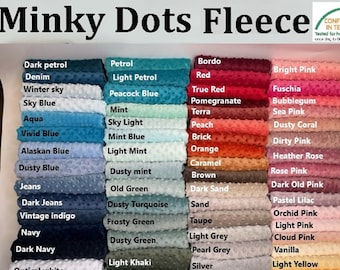 Minky Dimple Dots Fleece Fabric nippy fleece , soft minky dots