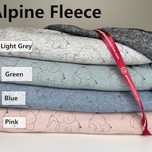 Animals elephant elephants Alpine fleece fabric, Sweatshirt fabric, hoodie fabric , sweater fabric , cotton fabric , fleece fabric with fur