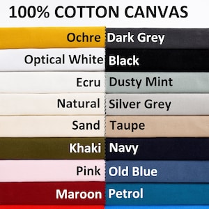 Canvas Fabric, Color Canvas Fabric, Cotton Canvas,By The Half Yard