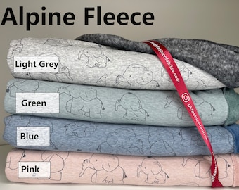 Animals elephant elephants Alpine fleece fabric, Sweatshirt fabric, hoodie fabric , sweater fabric , cotton fabric , fleece fabric with fur