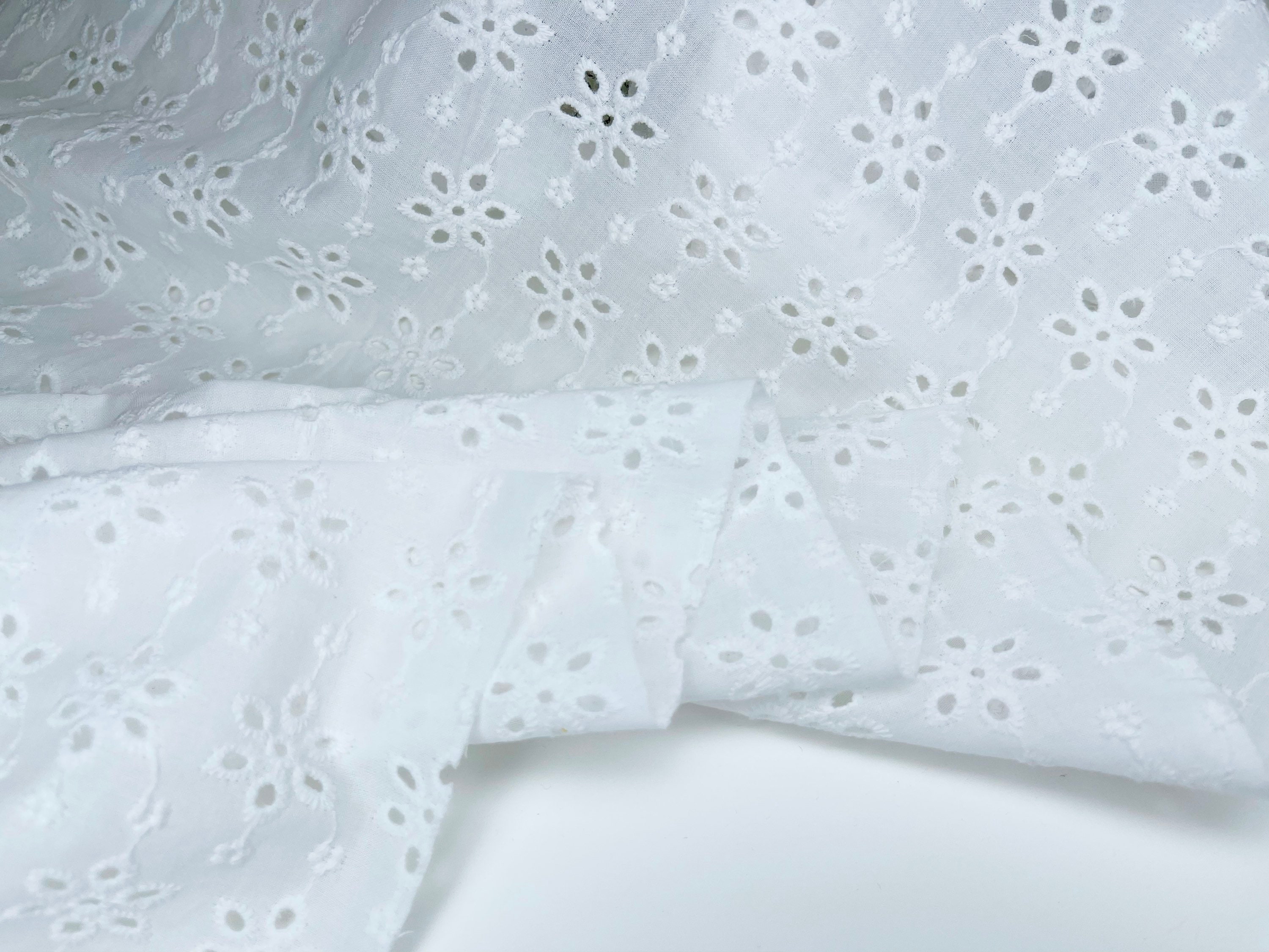 Cotton Fabric, off White Eyelet Fabric by the Yard, Eyelet Embroidered  Dress Lace Fabric, Cotton Eyelet Fabric -  Denmark