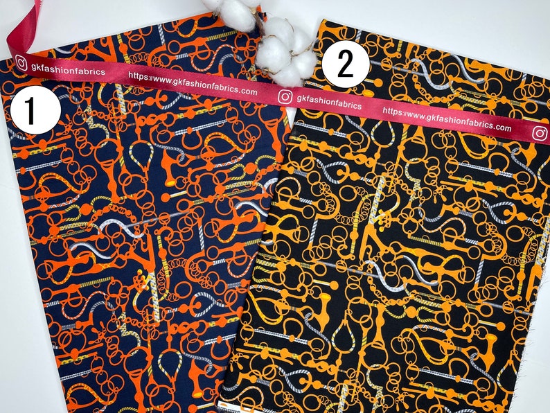 Flowers Chain geometrical geometry Print 100/% Cotton Poplin Crafting Cotton Dressmaking- Fabric
