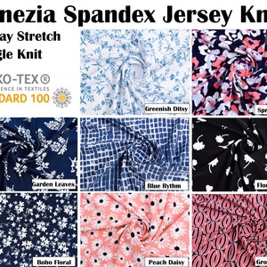 Venezia Spandex Jersey Single Knit 2-Wege-Stretchdruck-Gewebe