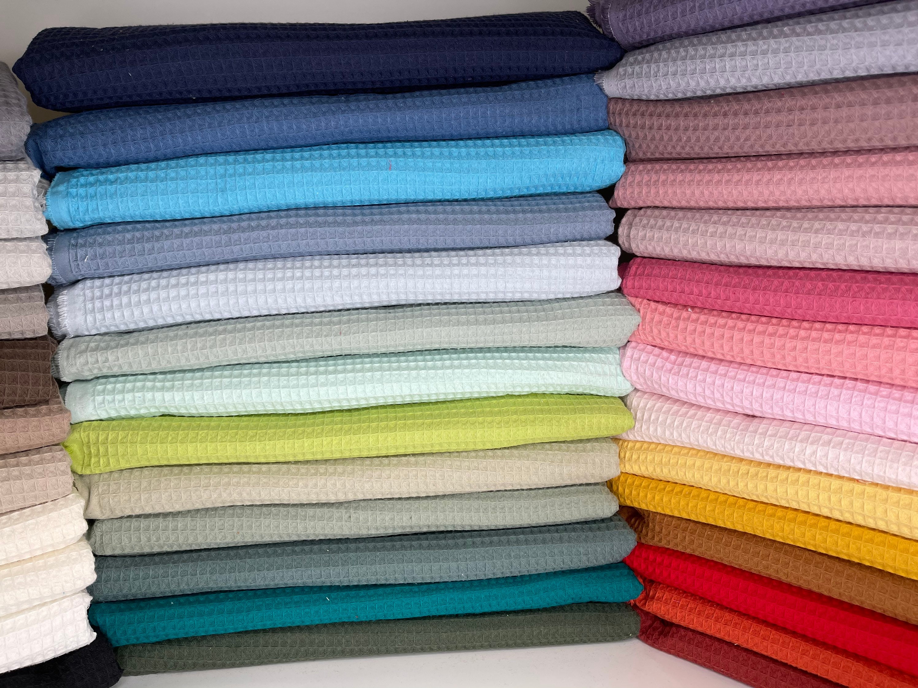 Natural Cotton Waffle Fabric Oekotex Cotton Fabric Sewing Etsy Canada