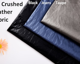 PU Crushed Leather Fabric, Faux Leather Fabric, Durable Soft Small Textured PU Leather Fabric