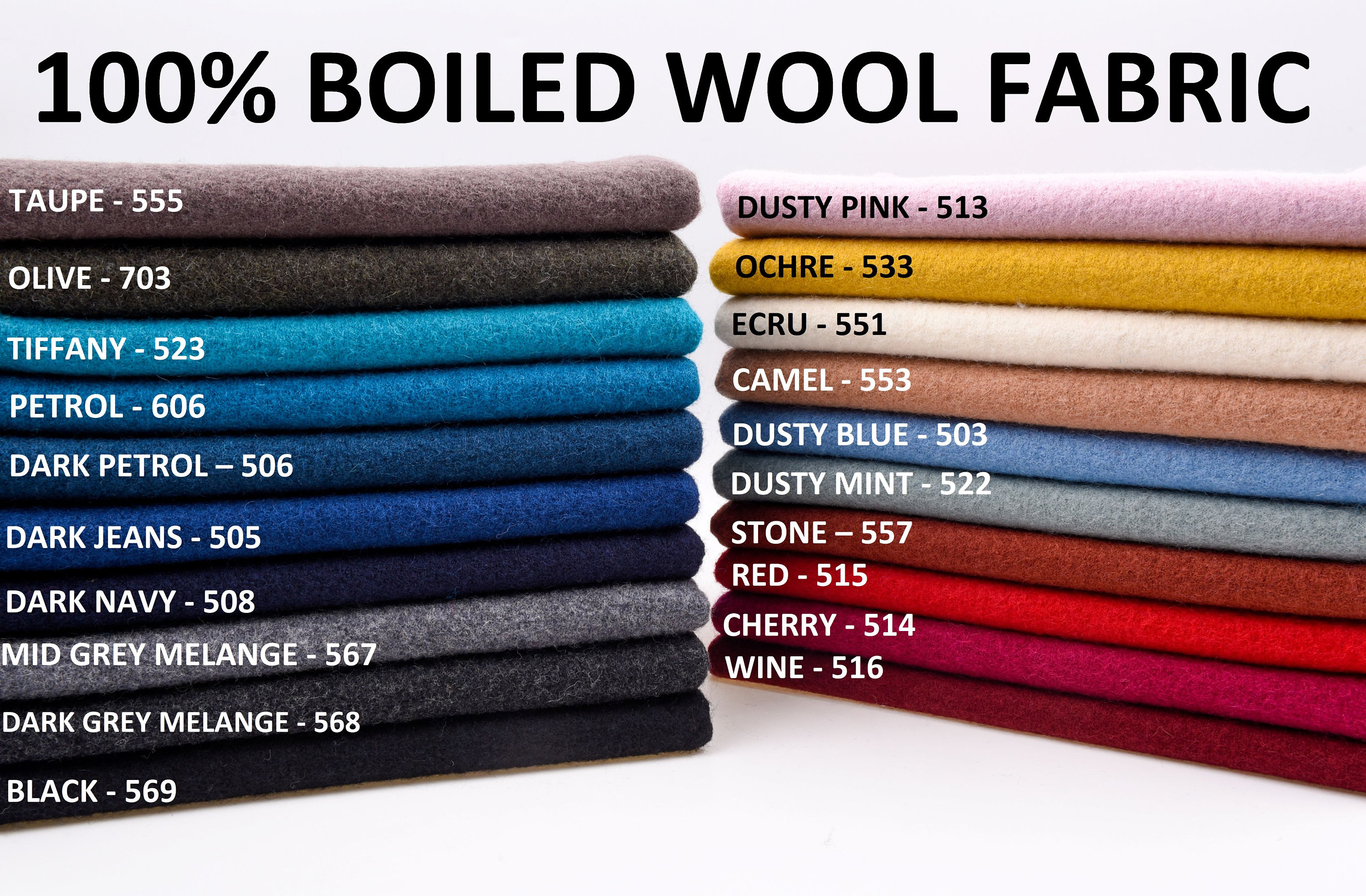 Boiled wool sale