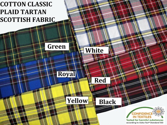 Tartan Plaid Fabrics by the yard