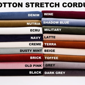 9 Walse Cotton Stretch Corduroy fabric, solid thick corduroy fabric, coat fabric, jacket fabric, shirt and pants- by the half yard
