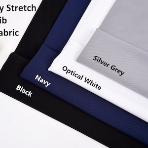 4 way Stretch Matte Rib Jersey Fabric, Sports Stretch Fabric Swimwear Spandex Stretch Fabric, Fabric for Swimwear