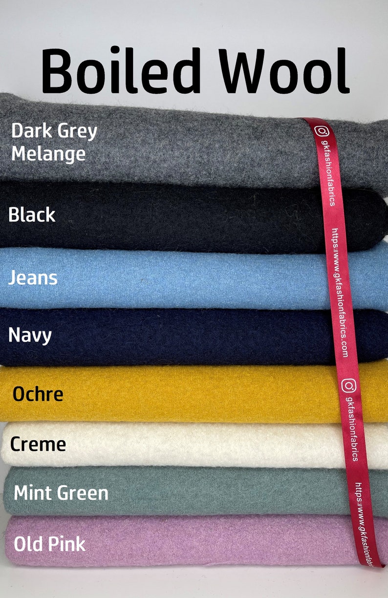 100 Boiled Wool Fabric by half Yard Etsy