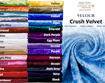 Crushed Velvet fabric, Panne Velour Fabric, 100% Polyester Velvet, Soft Touch Velvet,
