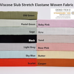 Viskose Slub Stretch Elasthan Webstoff/ nähen Stoff