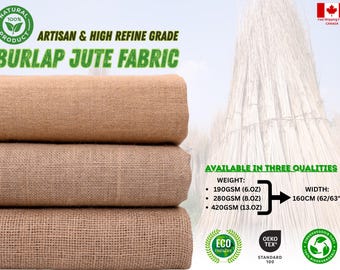 Nutley Tessuto In Iuta Hessian Naturale – 1,37 M X 2 M, 252 G/m², Biodegradabile Per Giardinaggio E Fai Da Te