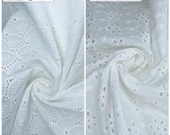White eyelet material top