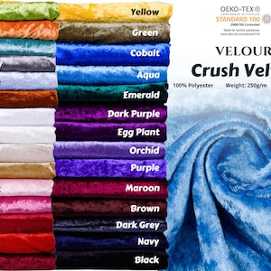 Crushed Velvet fabric, Panne Velour Fabric, 100% Polyester Velvet, Soft Touch Velvet,