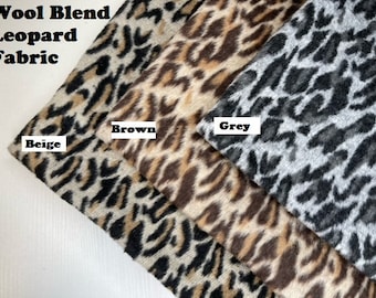 Wool Blend Leopard Fabric-9382, wool coating fabric , wool for coats