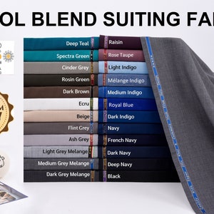 Wool Blend Suiting Fabric - 6427