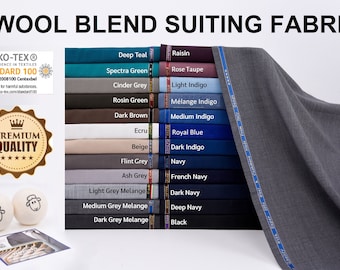 Wool Blend Suiting Fabric - 6427