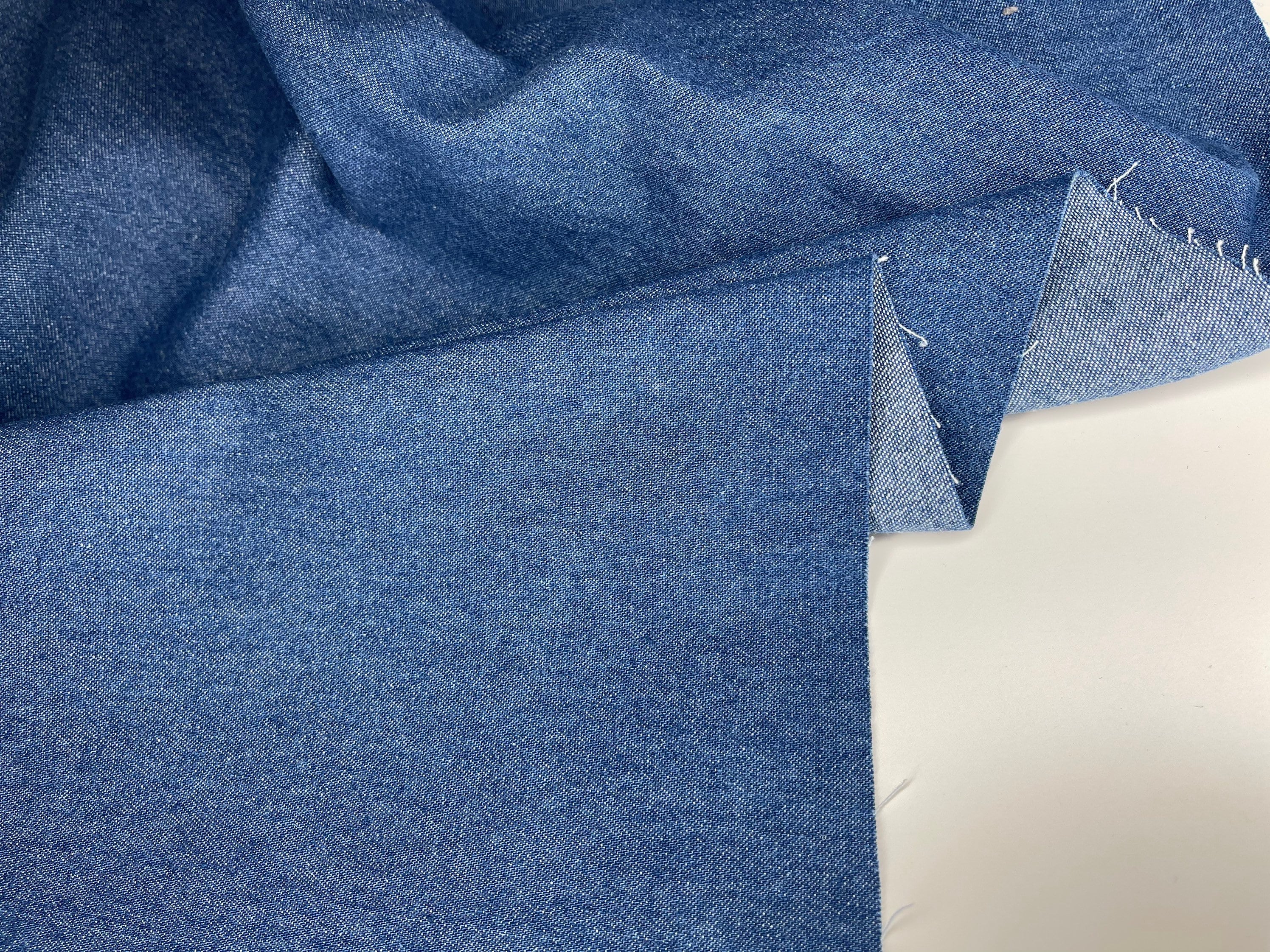 Heavy Blue Denim Fabric Washed Denim Fabric Cotton Denim