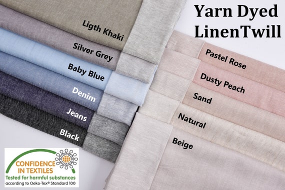 Yarn Dyed Washed Linen - Black Yarn Dyed Washed Linen - Black