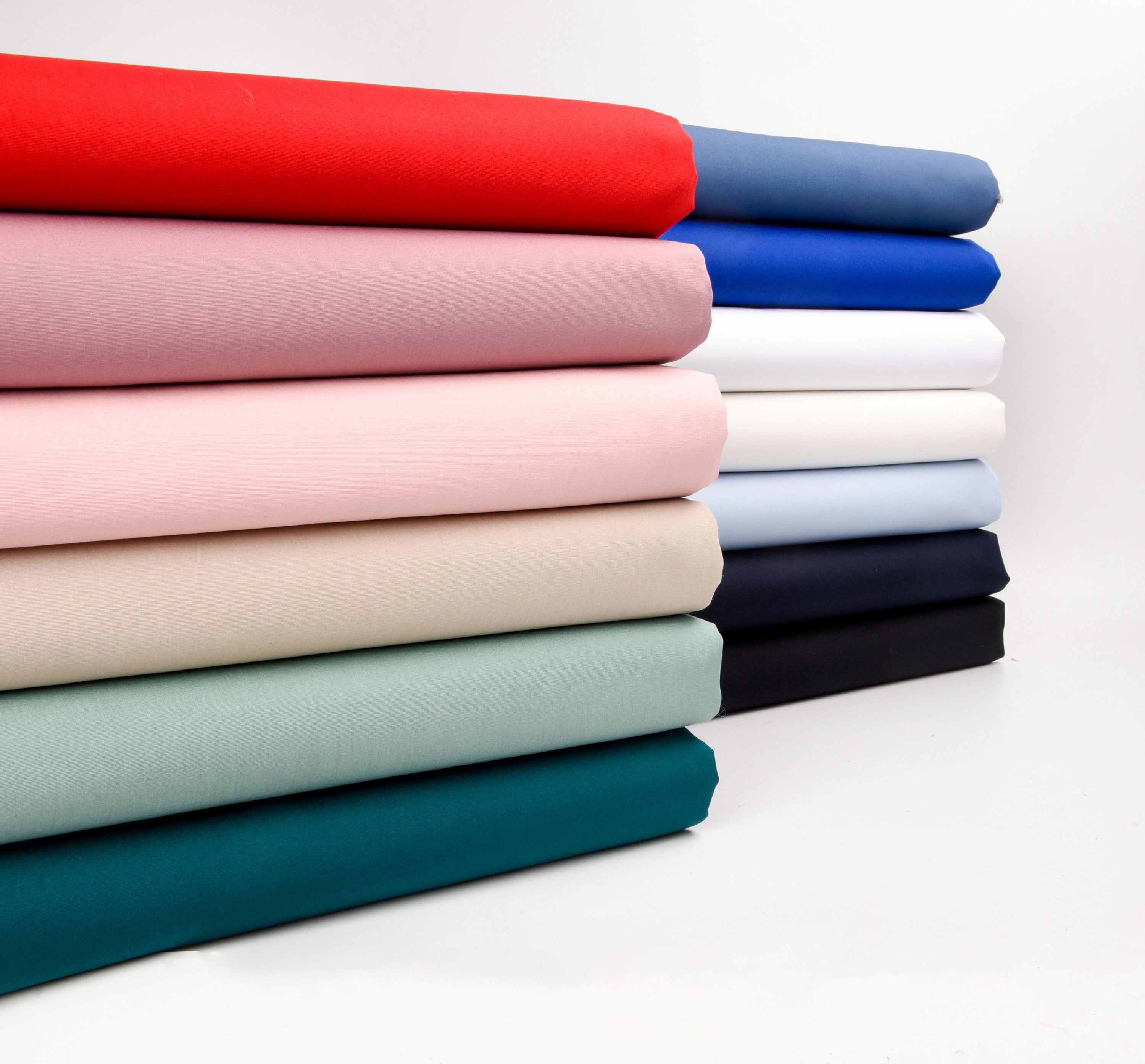 100% Pure Cotton Poplin Plain Fabric Superior Vibrant Colors 100% Pure Cotton Poplin Plain Fabric Superior Vibrant Colors