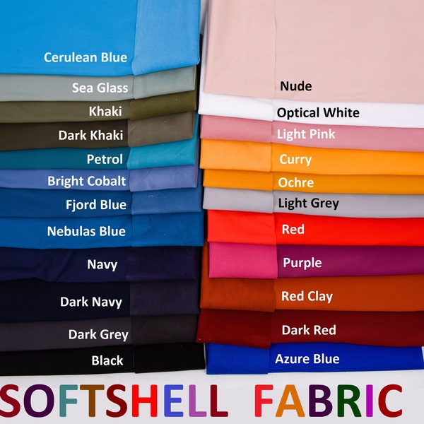 Softshell unie, softshell sans tissu imprimé, résistant à l'eau, noir, rose, softshell uni