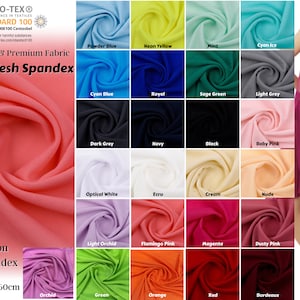 Power Mesh 4-Way  Stretch nylon Spandex Fabric, Stretchy Mesh