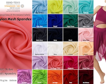 Power Mesh 4-Way  Stretch nylon Spandex Fabric, Stretchy Mesh