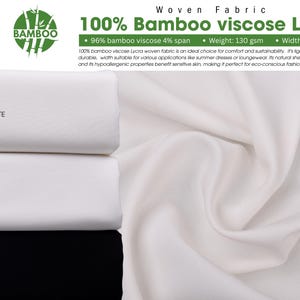 Bamboo Viscose Lycra Softened Natural Fabric /Woven Fabric Single Knit Sportswear Dressmaking Fabric, Buttery Soft Bamboo, Bamboo Spandex