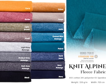 Alpen Fleece Mélange Stoff / Baumwoll Sweatshirtstoff