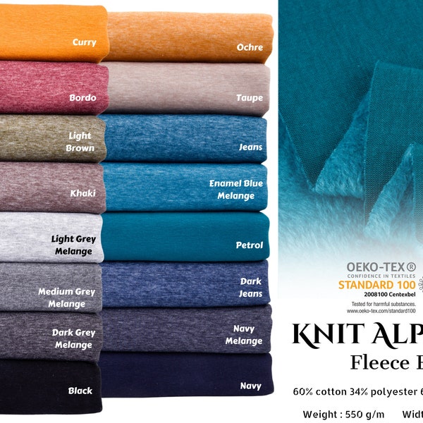 New Alpine Fleece  Mélange  Fabric / Cotton sweatshirt fabric